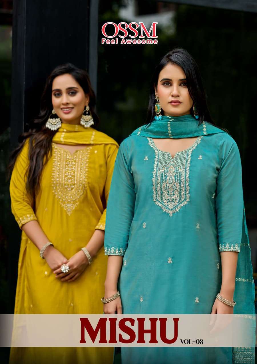 OSSM MISHU VOL 3 PREMIUM 3 PIECE SET WHOLESALE IN SURAT 
