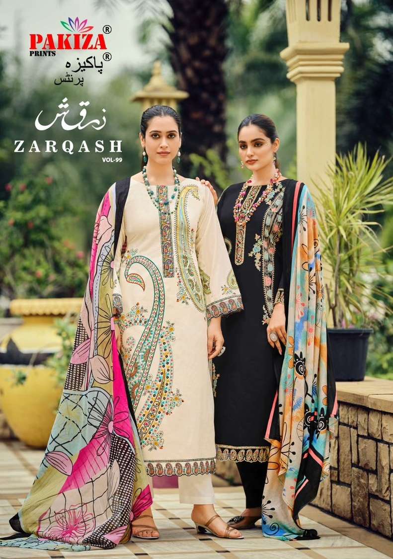 PAKIZA PRINTS ZARQASH VOL 99 KASHMIRI LAWN SUIT WHOLESALER 2025
