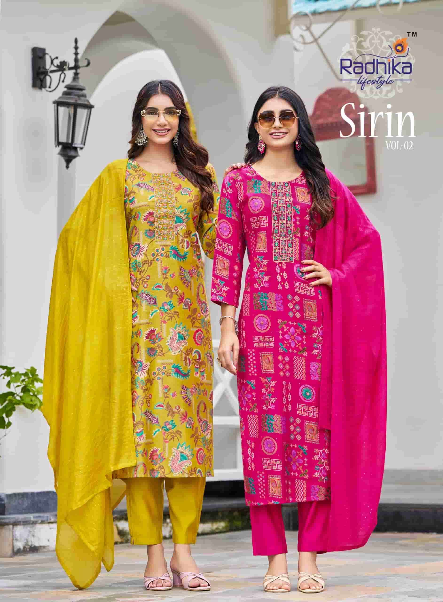 RADHIKA LIFESTYLE SIRIN VOL 2 FANCY TOP BOTTOM WITH DUPATTA SET EXPORTER 