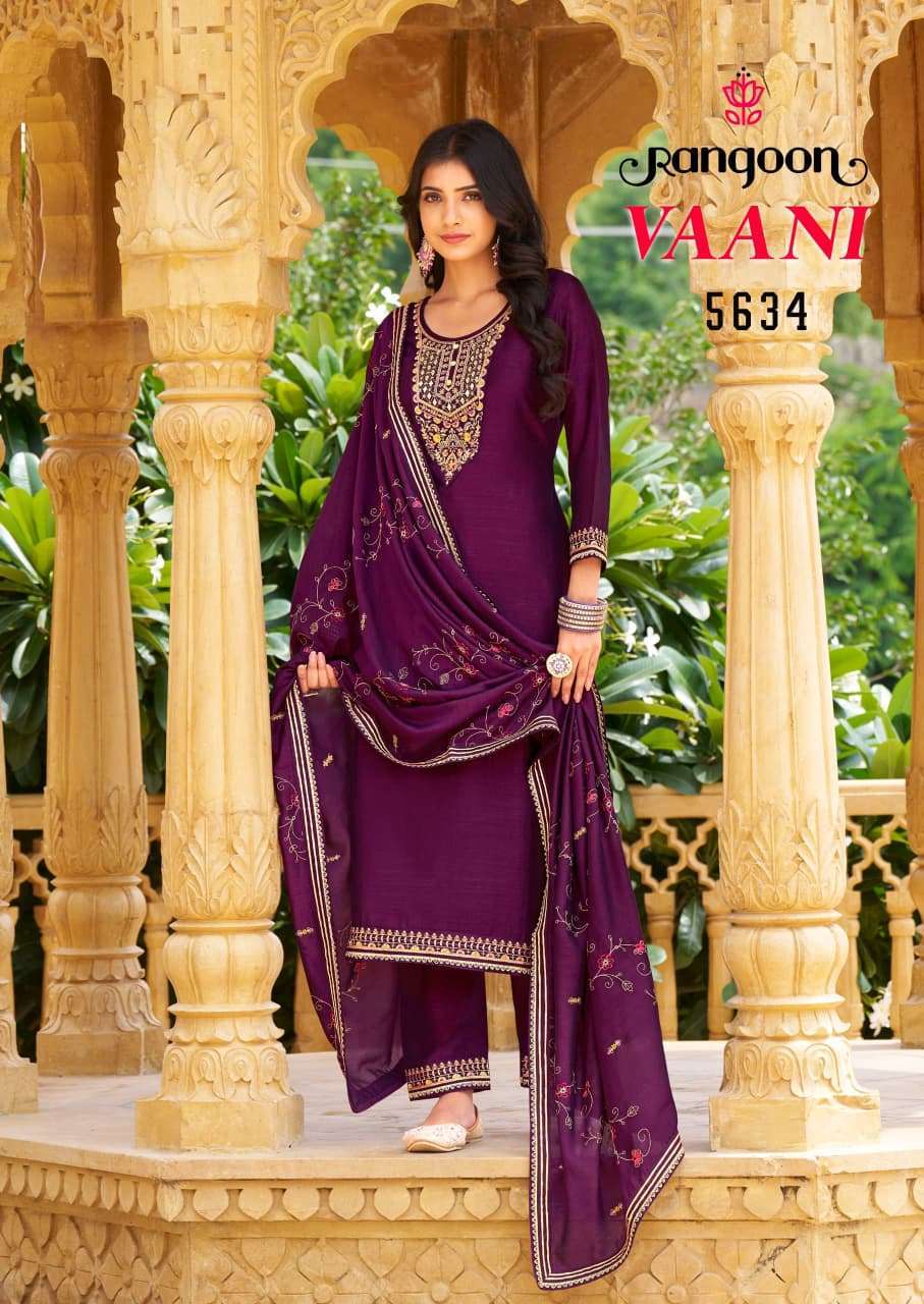 RANGOON VAANI READYMADE 3 PIECE SET CATALOG WHOLESALER IN SURAT 