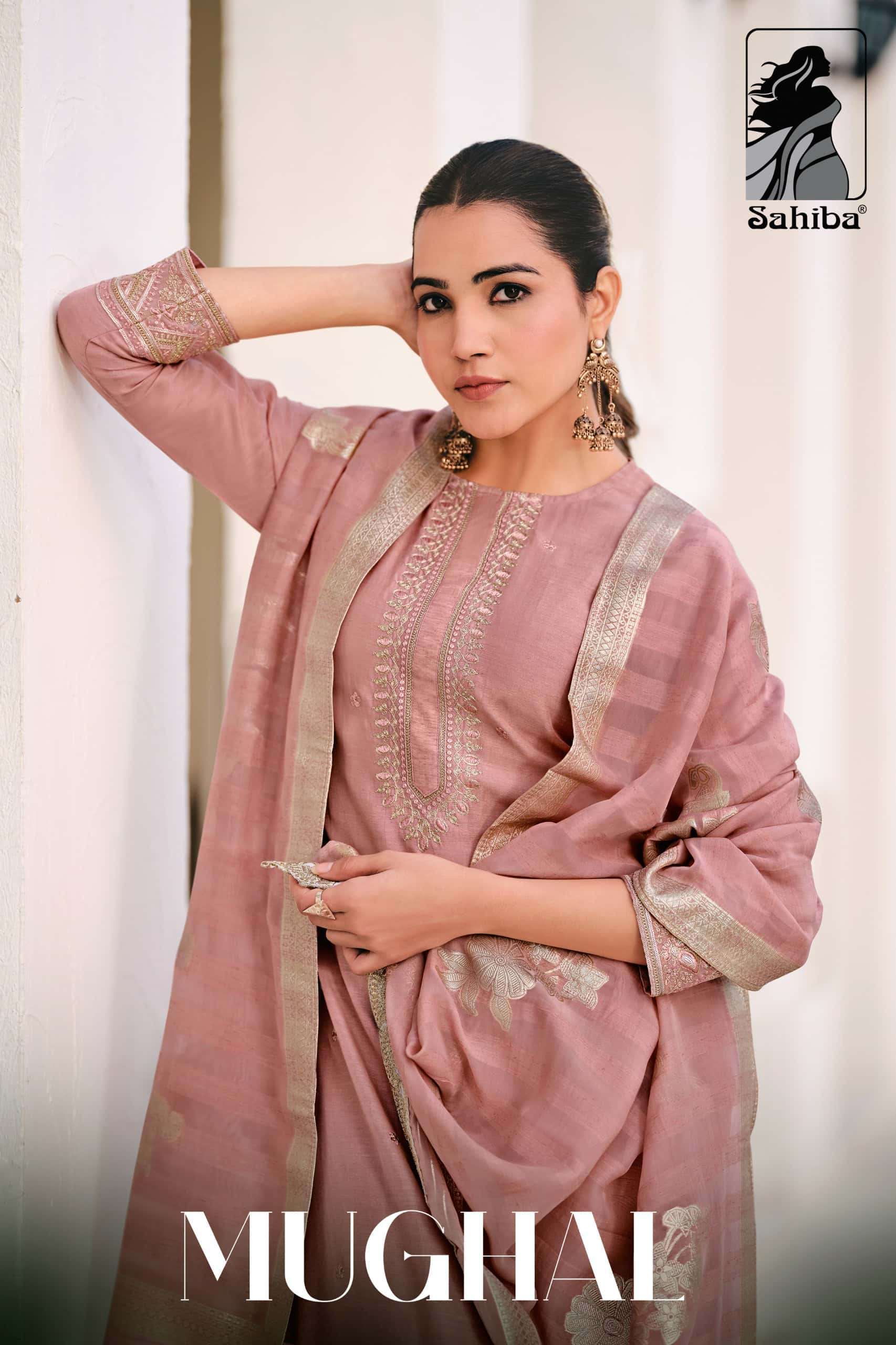 SAHIBA MUGHAL WEDDING WEAR ORGANZA SUIT WHOLESALER 2025