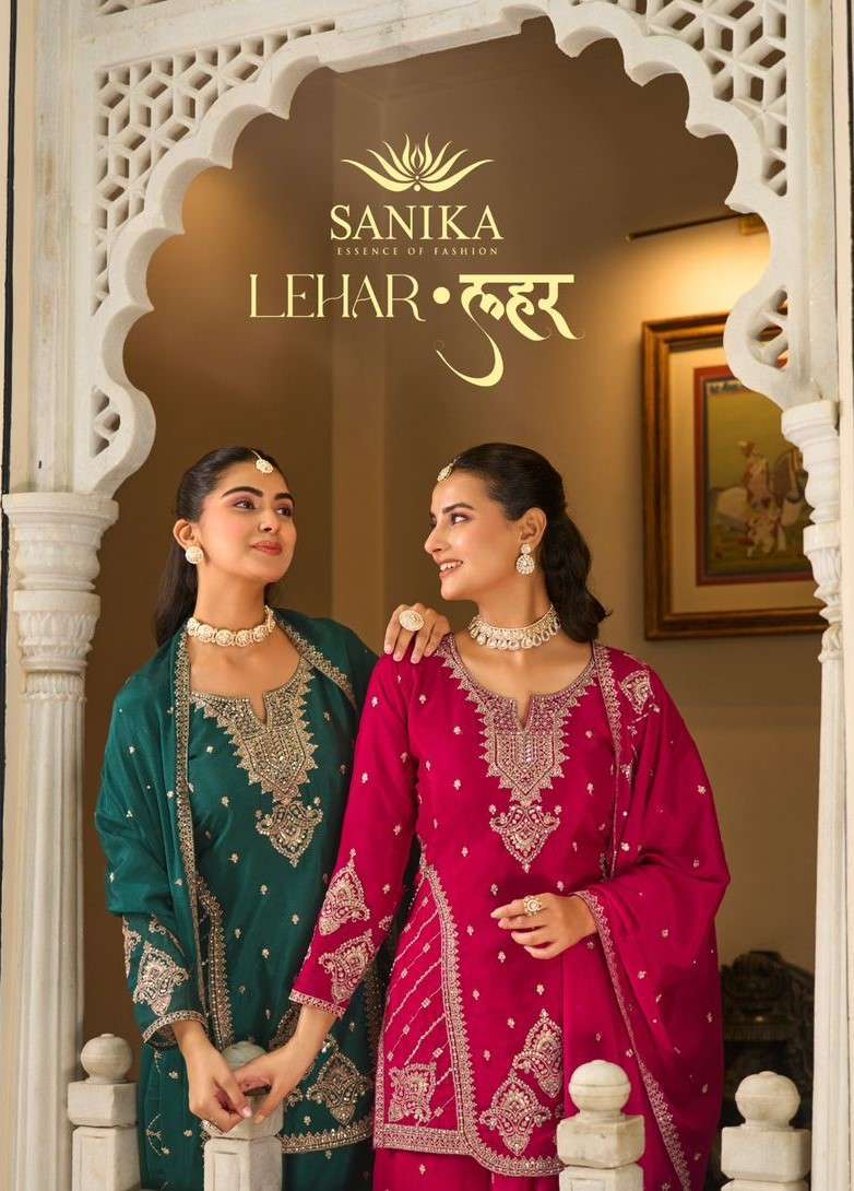 SANIK LEHAR PREMIUM CHINON SILK DESIGNER GHARARA DRESS WHOLESALER 2025