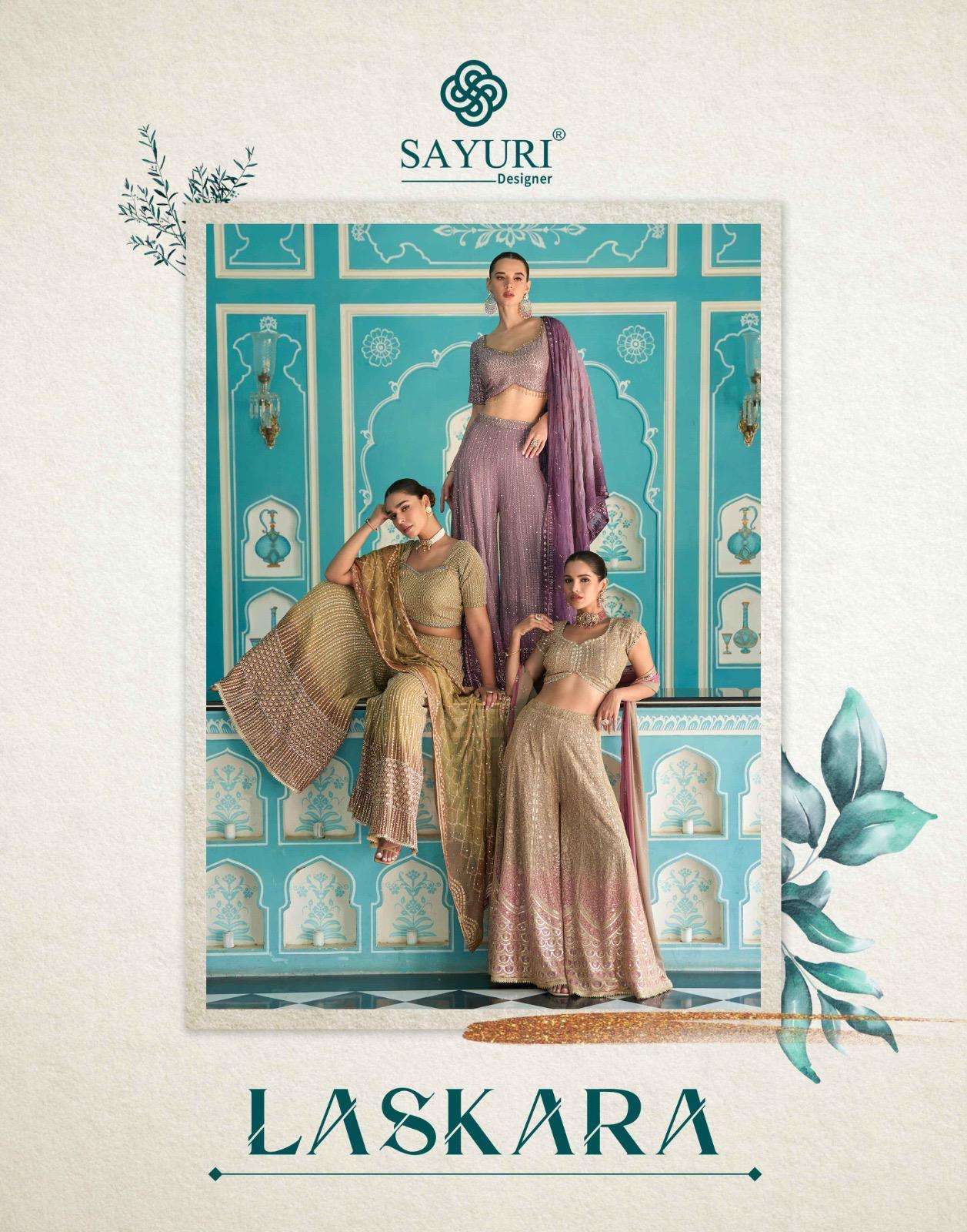 SAYURI LASKARA 5760 TO 5764 PARTYWEAR WESTERN OUT FIT COLLECTION EXPORTER 
