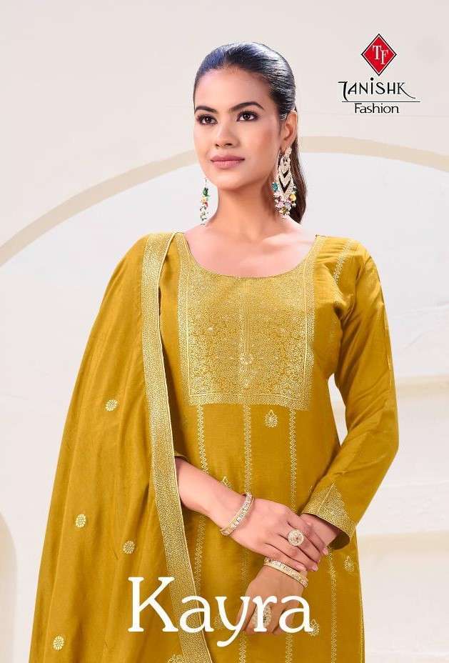 TANISHK KAYRA PURE VISCOSE MUSLIN JACQUARD SUIT COLLECTION BEST RATE 