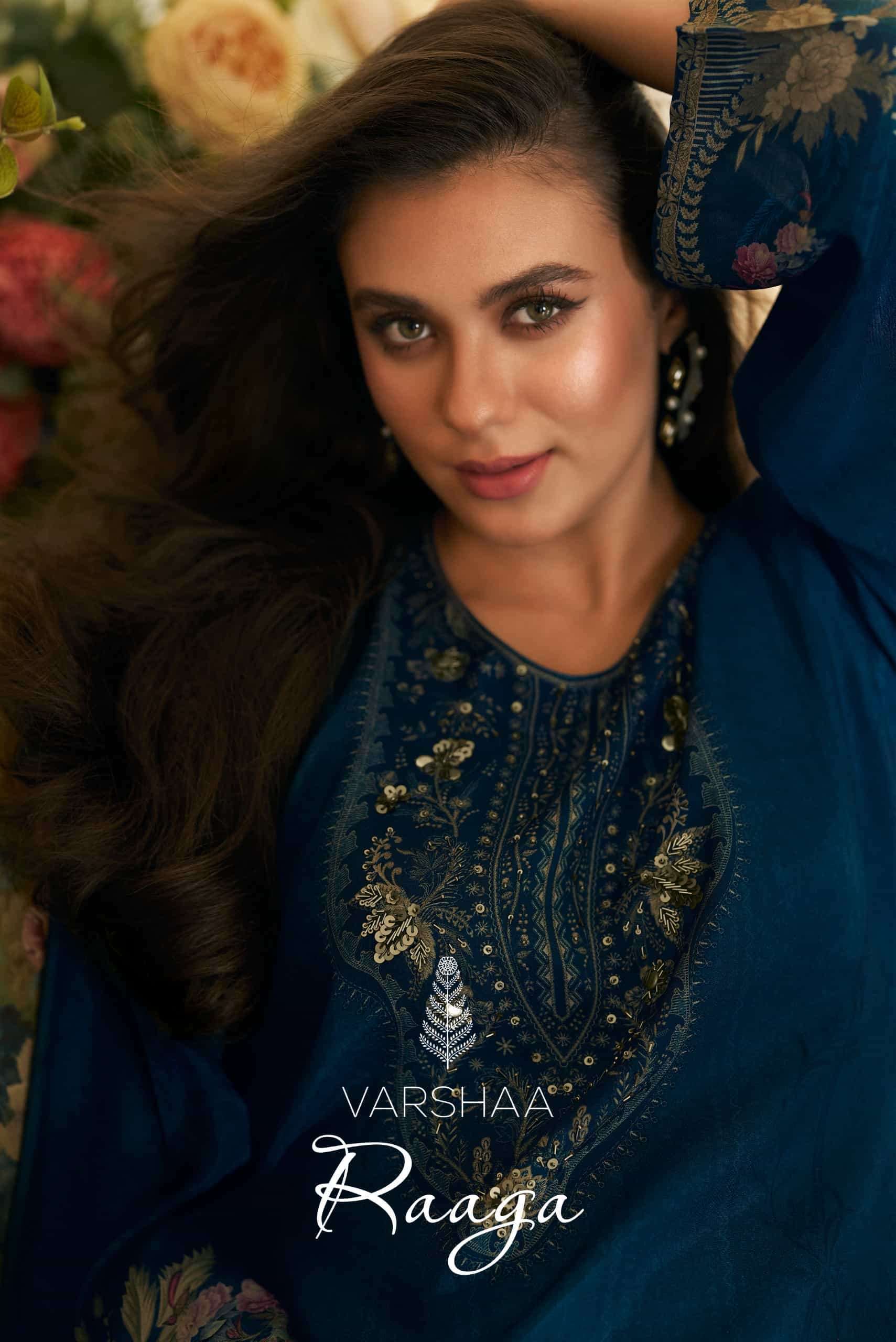VARSHA FASHION RAAGA VISCOSE MUSLIN LADIES SUIT WHOLESALER IN SURAT 