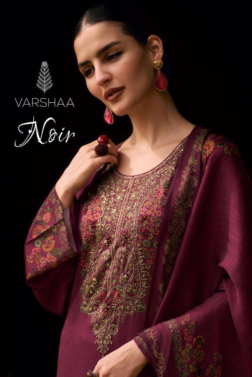 VARSHA NOIR VISCOSE PASHMINA WINTER SUIT WHOLESALER 