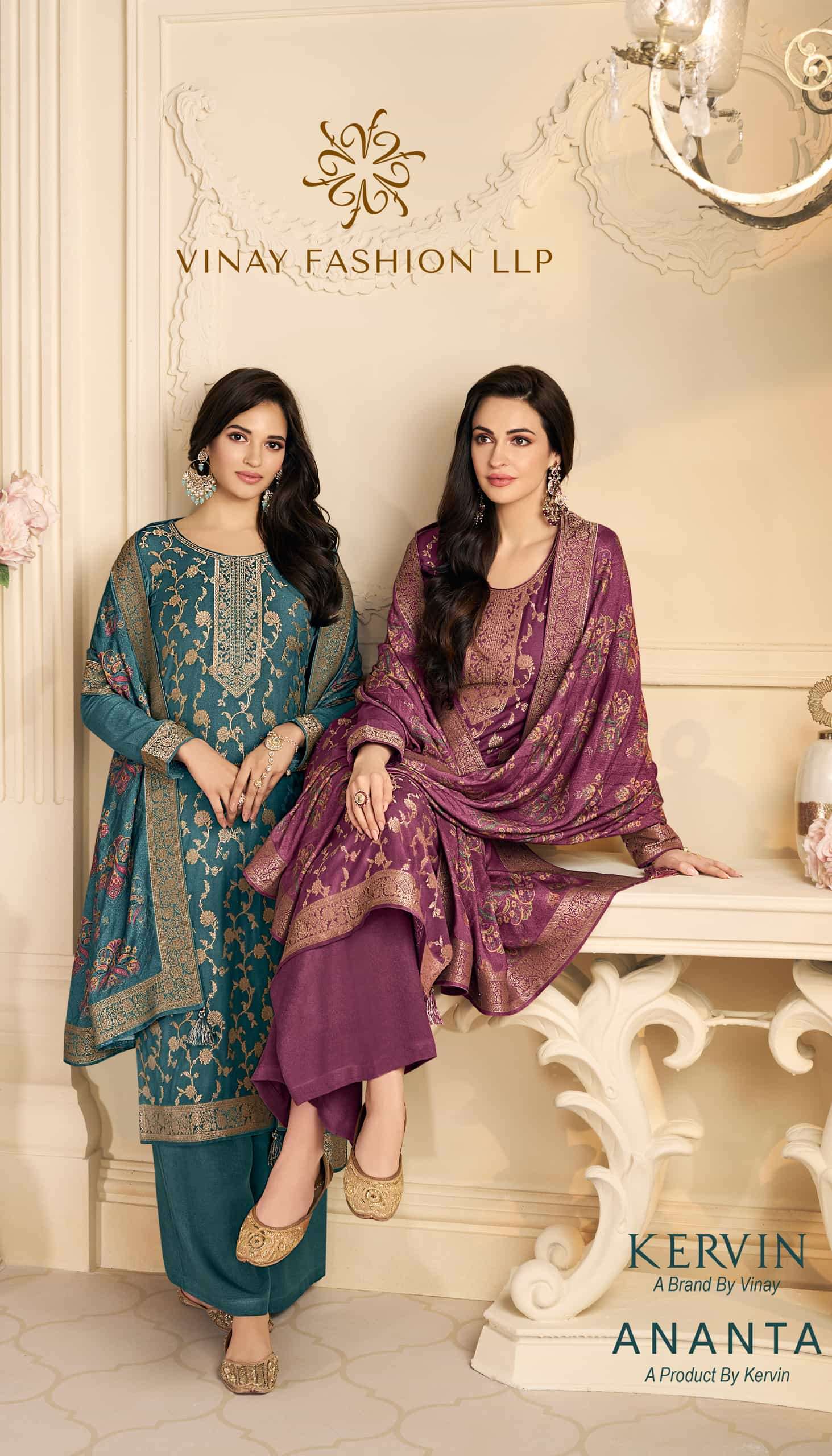 VINAY FASHION KERVIN ANANTA DESIGNER PASHMINA SUIT WHOLESALER 