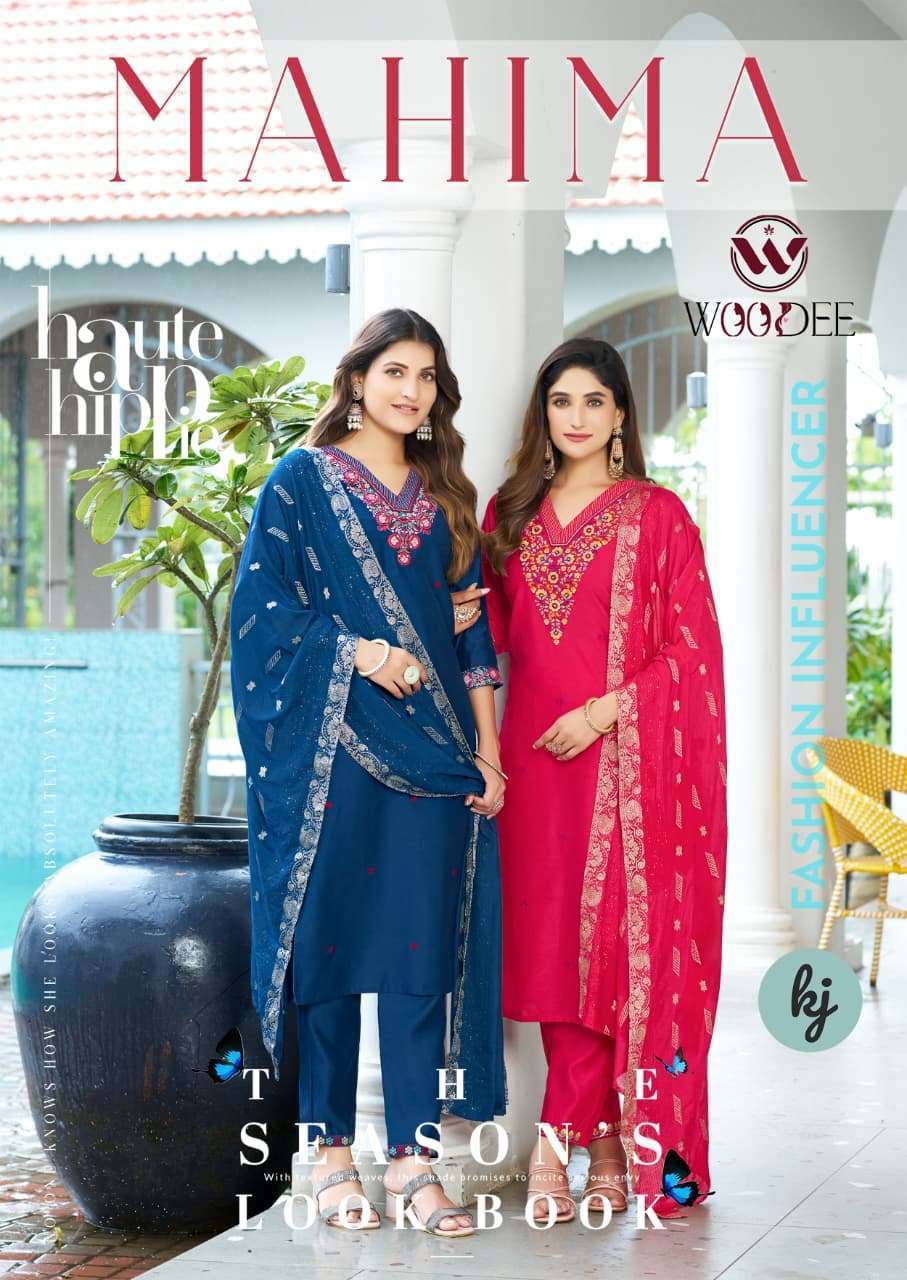 WOODEE MAHIMA READYMADE TOP BOTTOM WITH DUPATTA SET COLLECTION 2025 