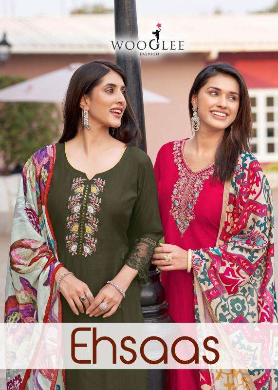 WOOGLEE EHSAAS VISCOSE DESIGNER THREE PCS SET WHOLESALER 2025