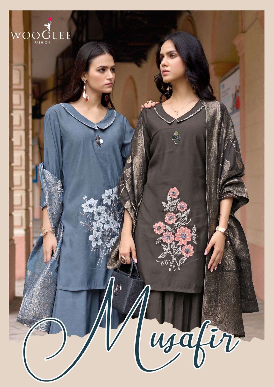WOOGLEE MUSAFIR SHARARA DRESS CATALOG WHOLESALER BEST RATE DEALER 