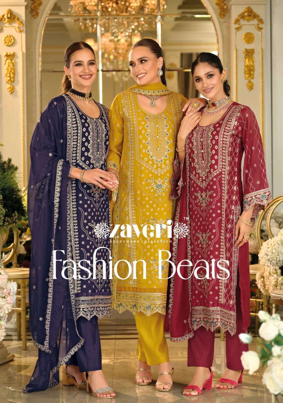 ZAVERI DESIGNER FASHION BEATS SOFT ORGANZA PARTYWEAR SUIT COLLECTION BEST RATE 