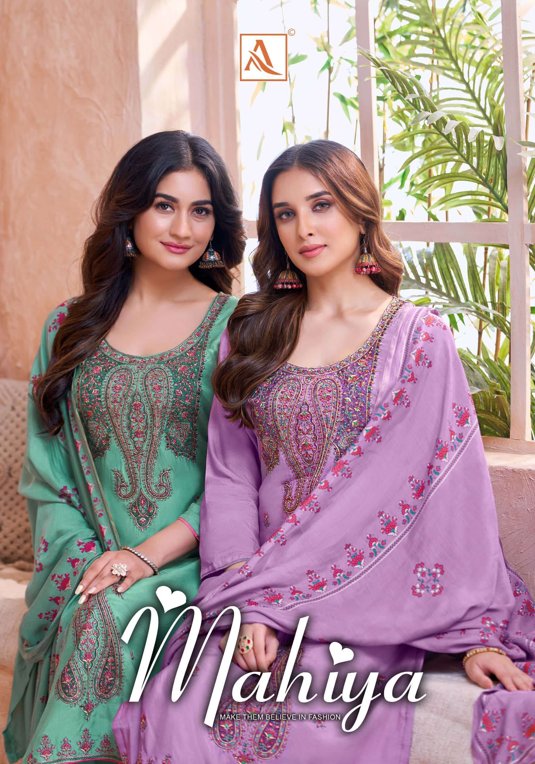 ALOK SUIT MAHIYA FANCY MUSLIN SALWER SUIT CATALOGUE WHOLESALER 
