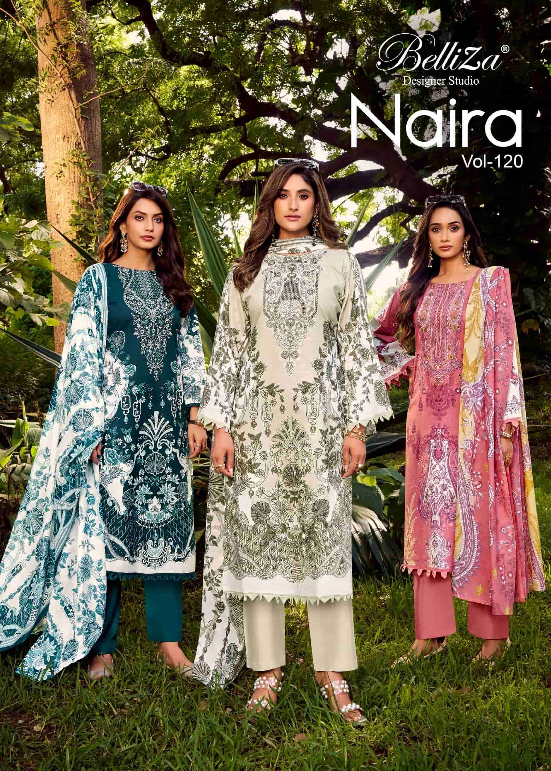 BELLIZA DESIGNER NAIRA VOL 120 PURE COTTON PAKISTANI SUIT WHOLESALER 2025