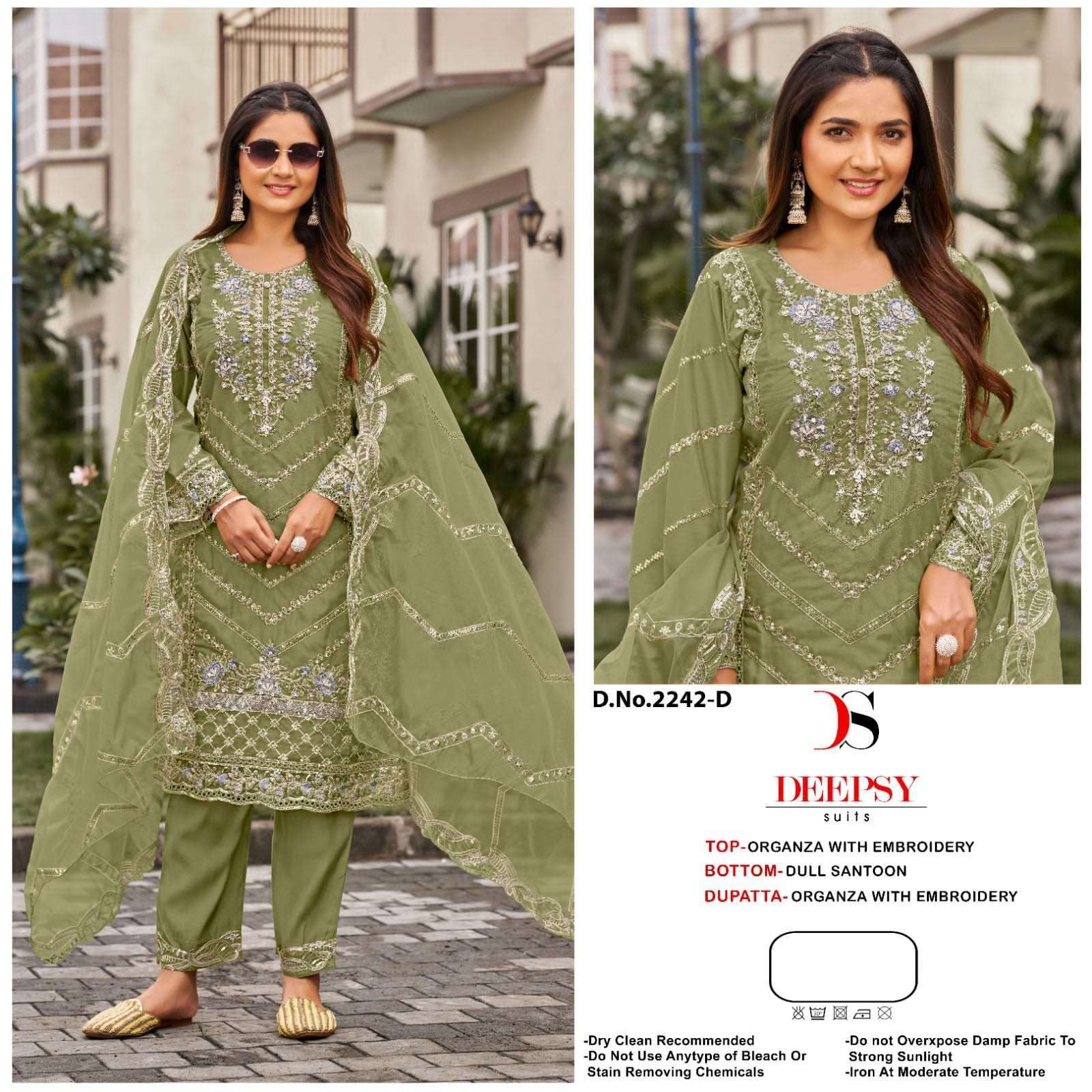 DEEPSY D 2242 COLORS ORGANZA PAKISTANI DESIGNER SUIT WHOLESALER 2025