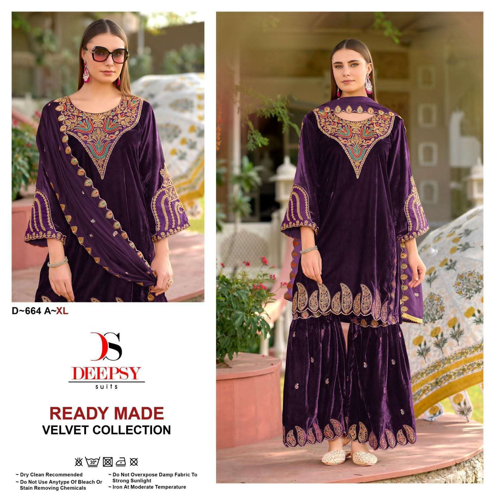 DEEPSY D 664 COLORS PAKISTANI VELVET GHARARA DRESS COLLECTION BEST RATE 2025