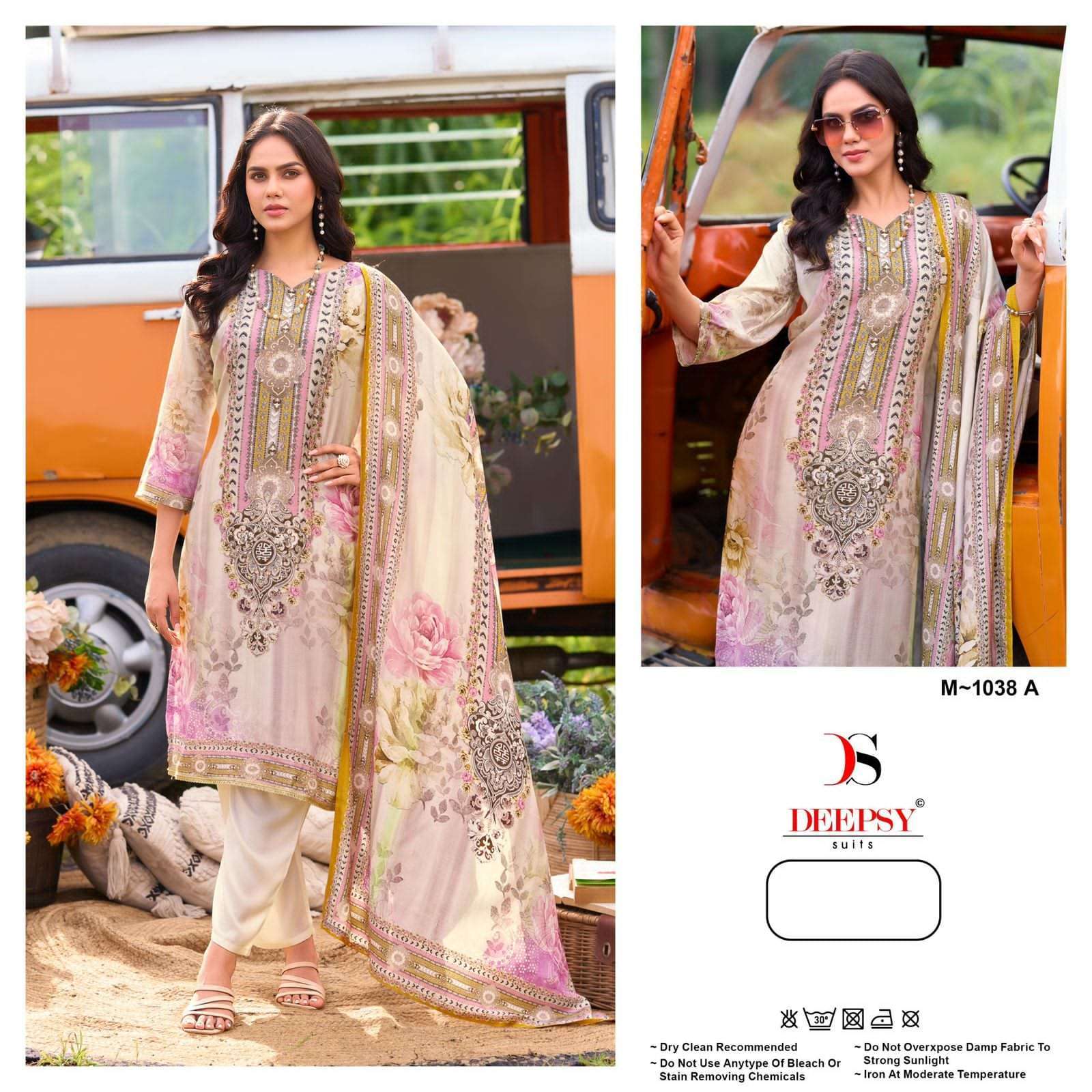 DEEPSY M 1038 COLORS PAKISTANI MUSLIN SUIT CATALOG WHOLESALER 