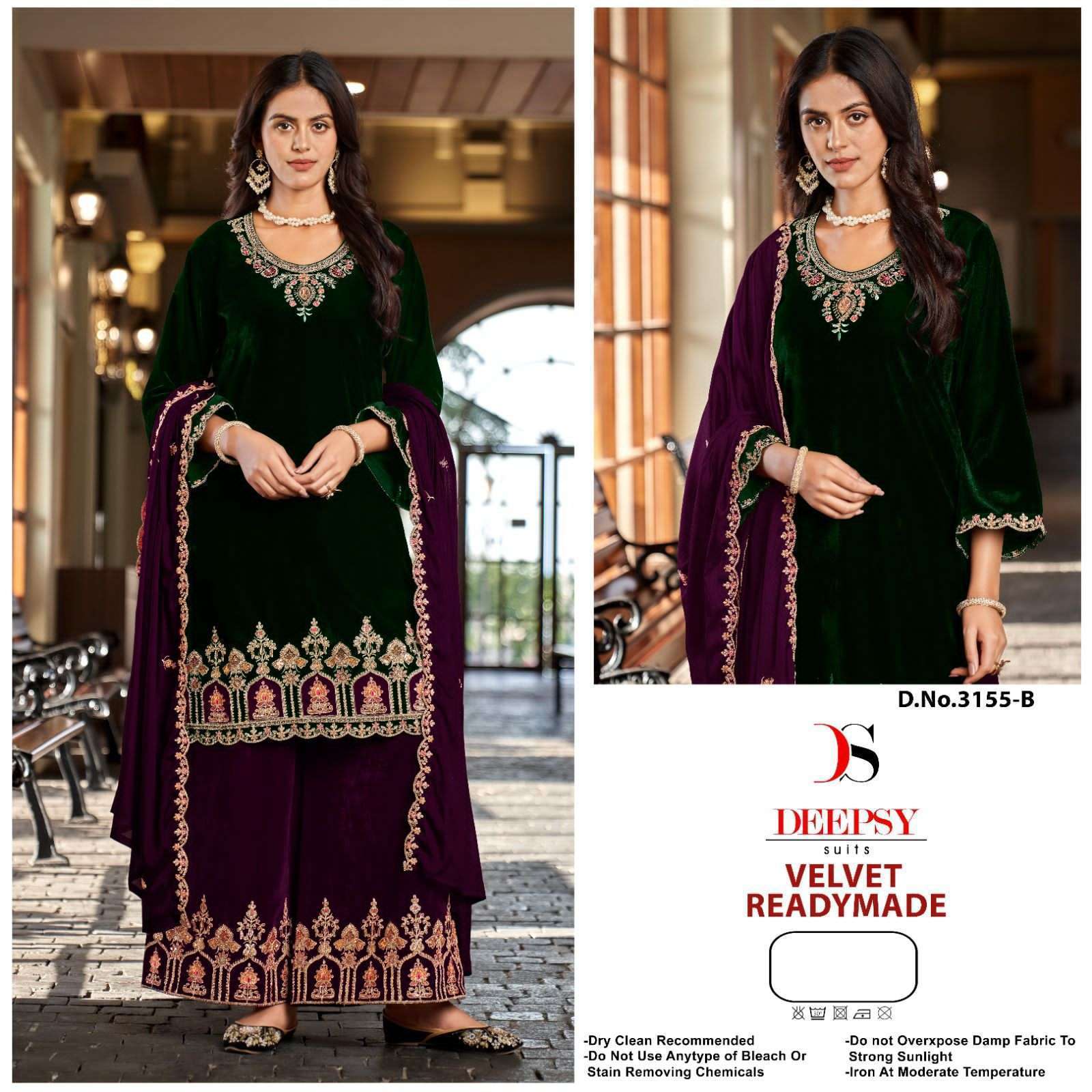 DEEPSY SUIT 3155 COLOURS DESIGNER VELVET DRESS COLLECITON BEST RATE
