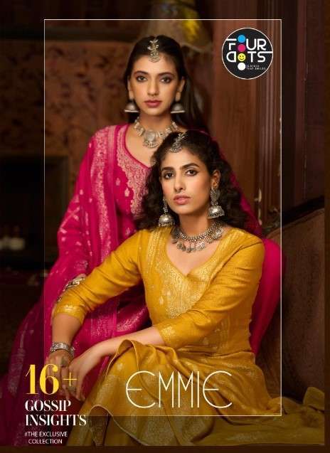FOURDOTS EMMIE DESIGNER PASHMINA JACQUARD SUIT WHOLESALER 