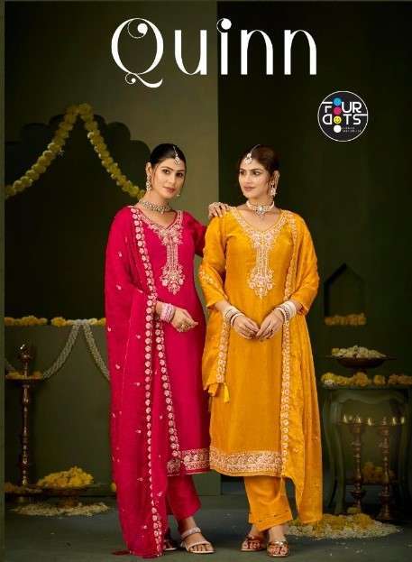 FOURDOTS QUINN UNTSITCH DESIGNER LADIES SALWER SUIT COLLECTION BEST RATE DEALER 