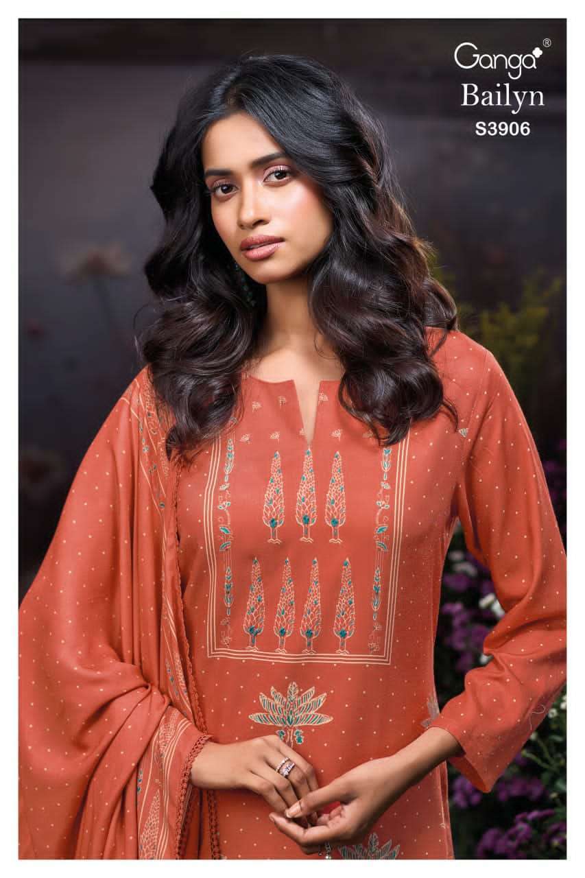 GANGA FASHION BAILYN 3906 FANCY WINTER SUIT COLLECITON BEST RATE DEALER IN INDIA 2025