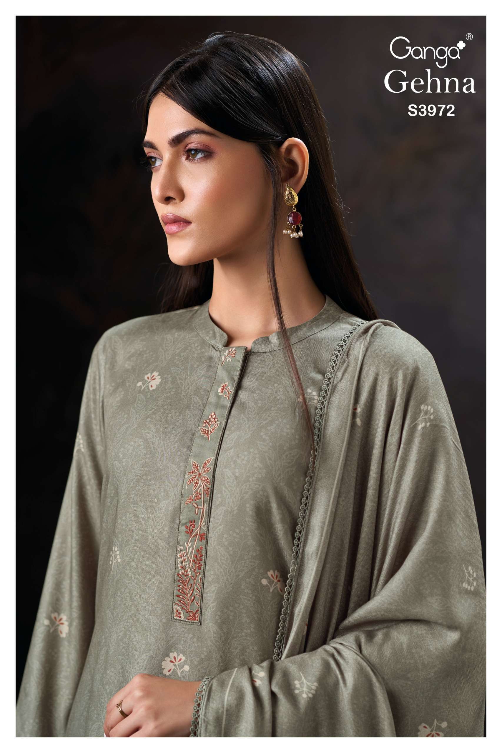 GANGA FASHION GEHNA 3972 WOOL PASHMINA WINTER SUIT WHOLESALER IN INDIA 2025