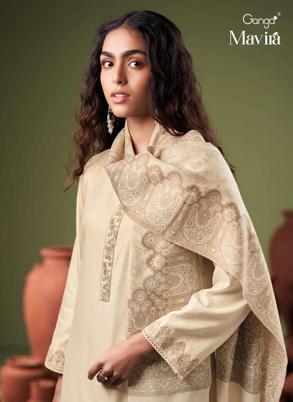 GANGA FASHION MAVIRA PREMIUM WOOL PASHMINA WINTER SUIT WHOLESALER 2025