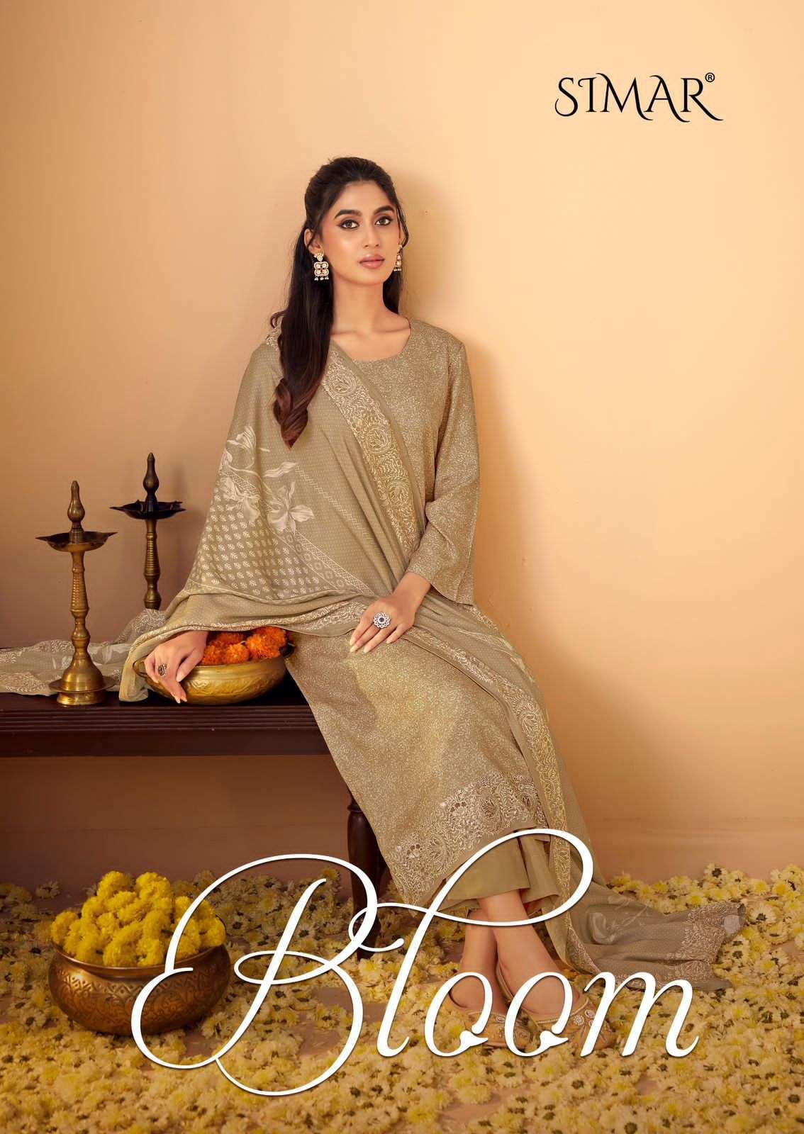 GLOSSY SIMAR BLOOM PASHMINA SUIT CATALOGUE BEST RATE 