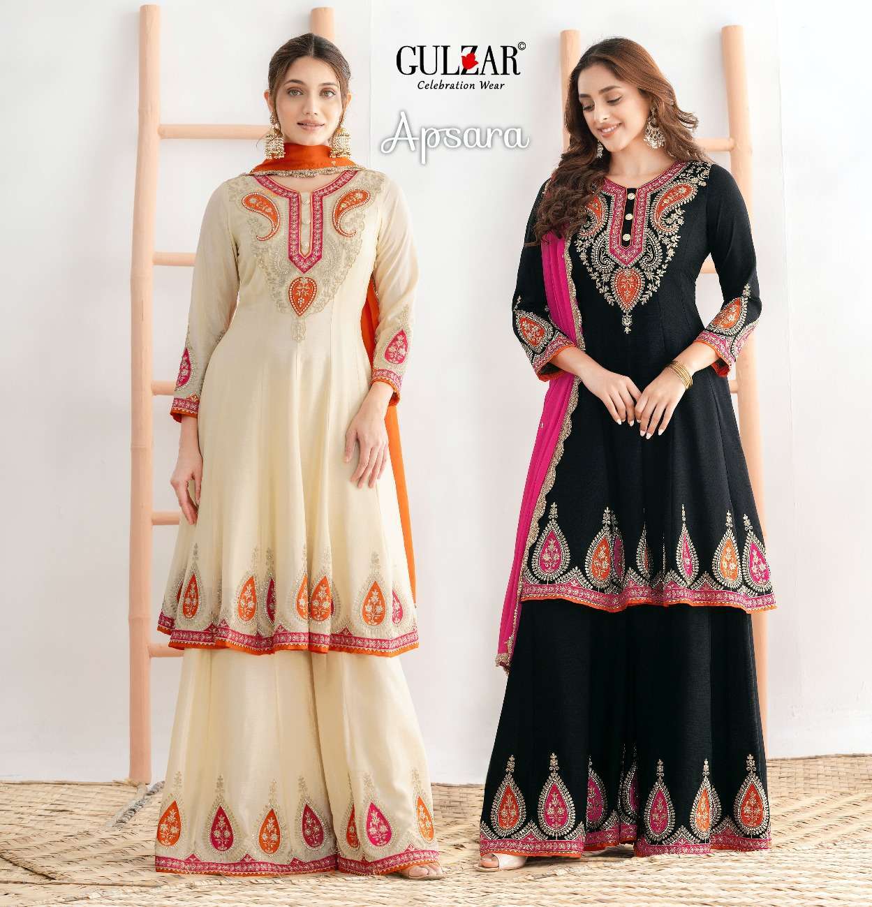 GULZAR APSARA ANARKALI STYLE DESIGNER GHARARA DRESS CATALOG SUPPLIER 2025