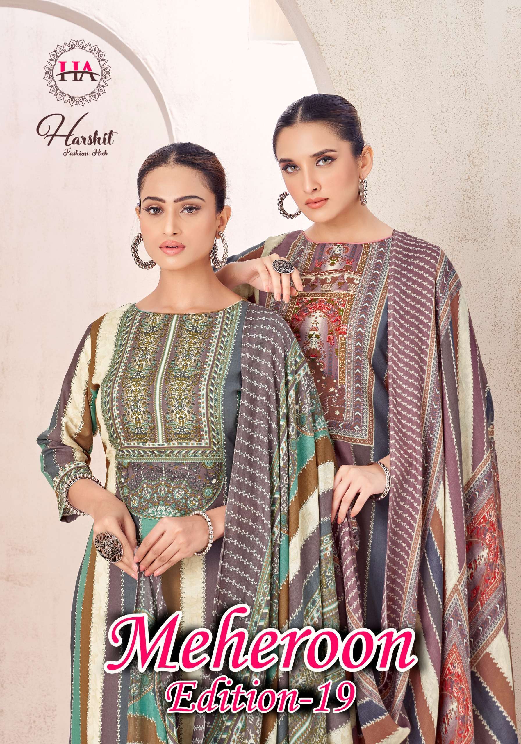 HARSHIT FASHION MEHEROON EDITION 19 RAYON SUIT WHOLESALER 2025