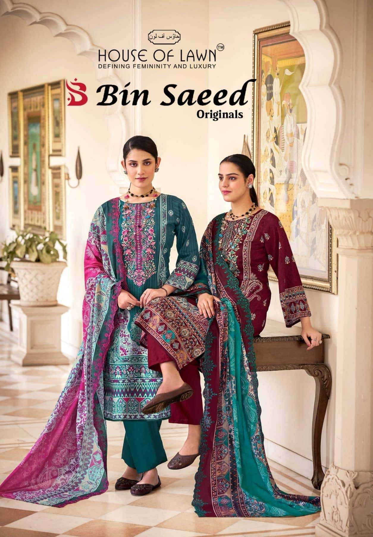 HOUSE OF LAWN BIN SAEED ORIGINALS PURE COTTON FANCY SUIT WHOLESALER 