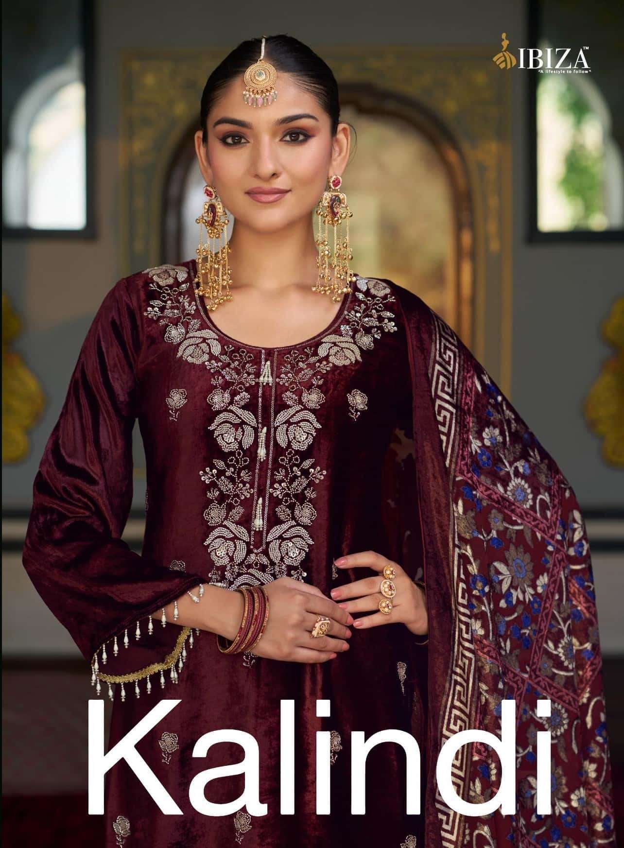 IBIZA KALINDI PREMIUM VELVET PARTYWEAR SUIT COLLECTION BEST RATE DEALER 2025