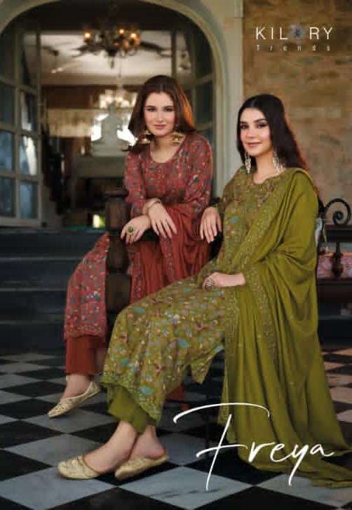 KILORY FREYA PRINTED PASHMINA WINTER SUIT COLLECTION BEST RATE DEALER 