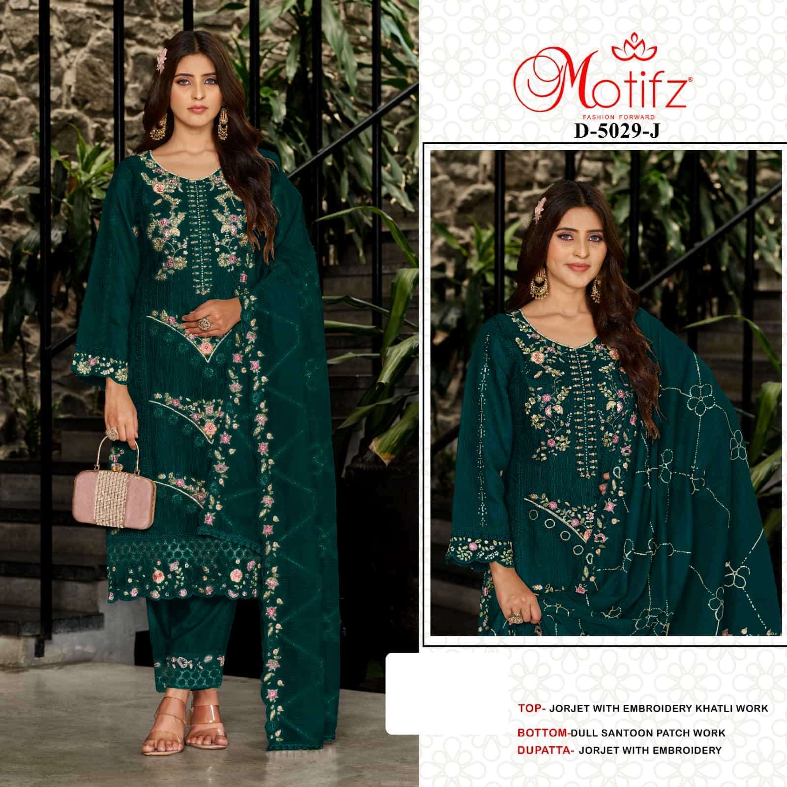 MOTIFZ D 5029 COLOURS VOL 3 PAKISTANI DESIGNER SUIT COLLECTION BEST RATE DEALER 