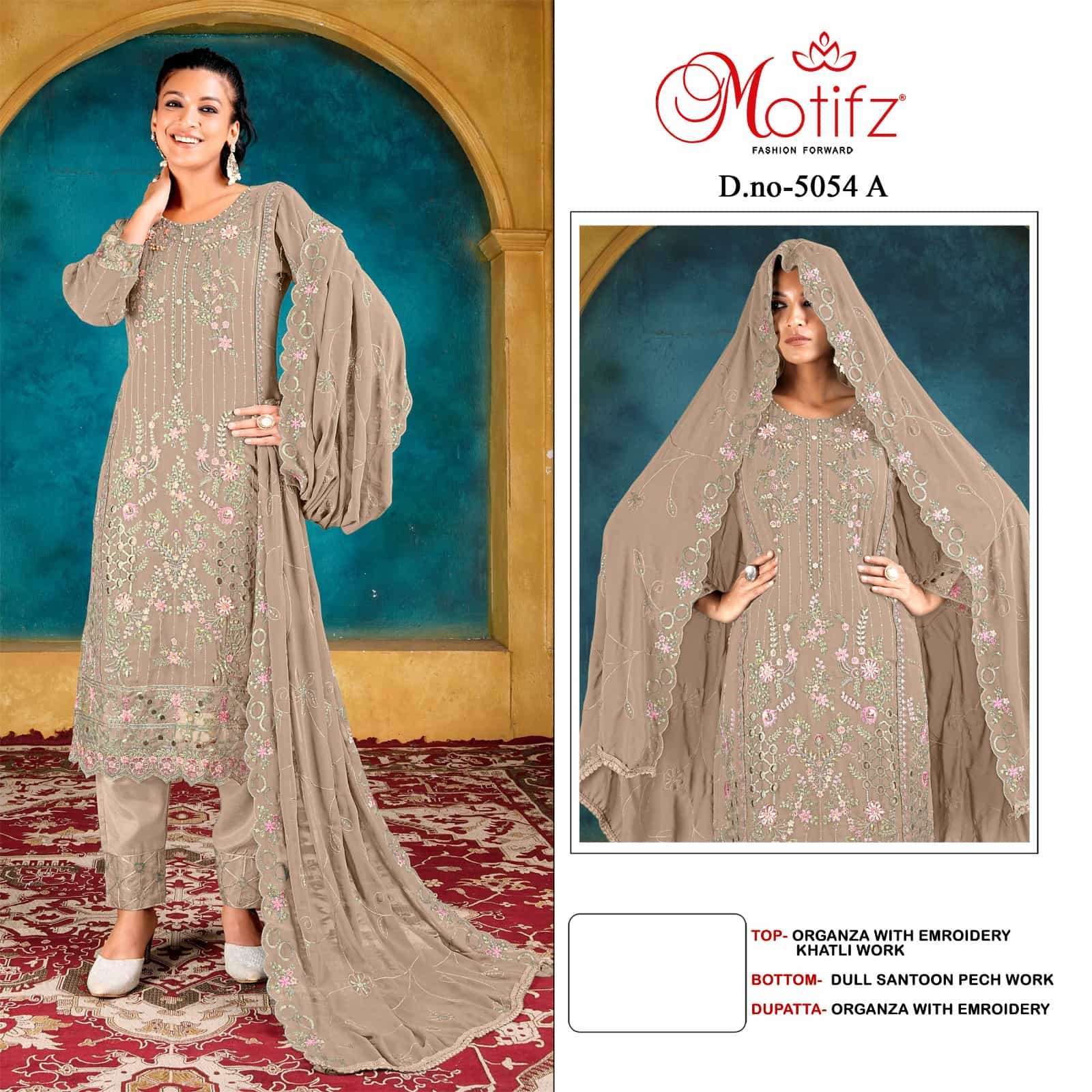 MOTIFZ D 5054 COLORS DESIGNER PAKISTANI ORGANZA SUIT WHOLESALER IN SURAT 2025