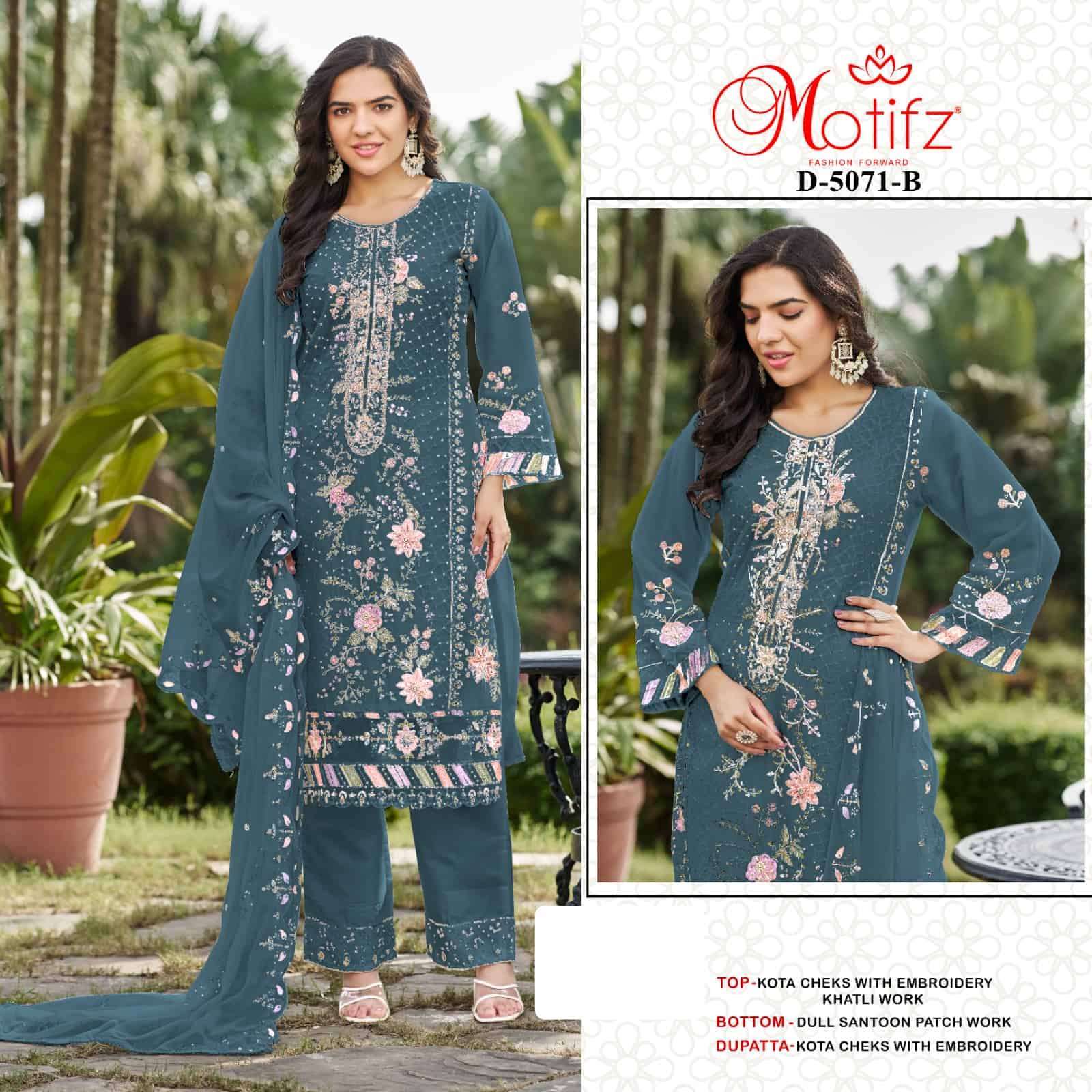 MOTIFZ D 5071 COLORS PAKISTANI SALWER SUIT CATALOG BEST RATE DEALER 2025