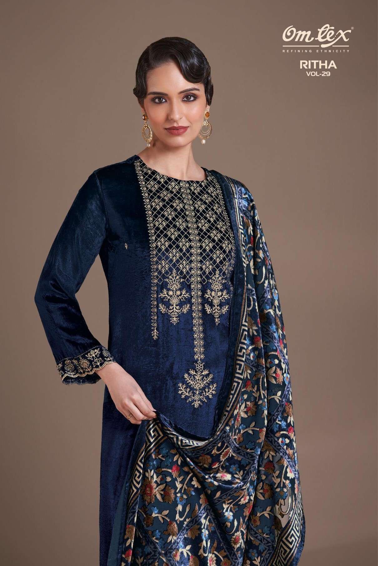 OMTEX RITHA VOL 29 PURE VISCOSE VELVET SUIT WHOLESALE RATE DEALER 2025