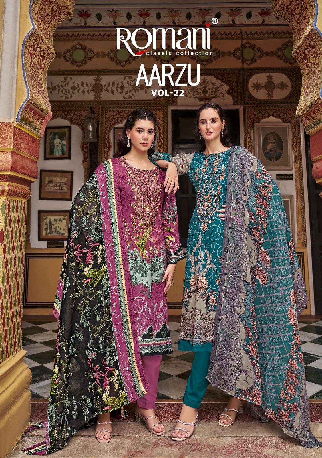 ROMANI AARZU VOL 22 FANCY COTTON SUIT WHOLESALER IN SURAT 2025