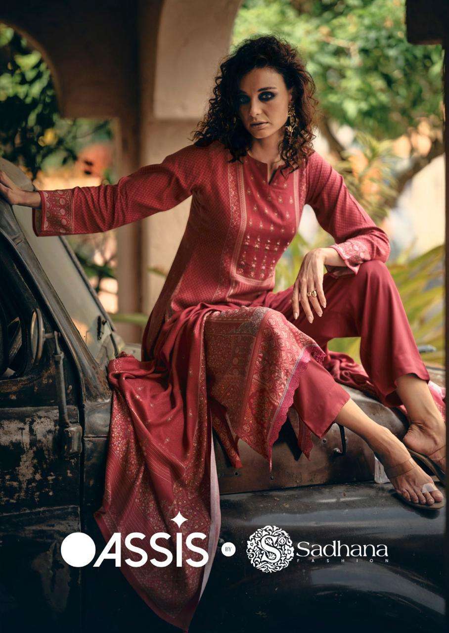 SADHANA FASHION ASSIS PURE VISCOSE PASHMINA WINTER SUIT COLLECTION BEST RATE DEALER 2025