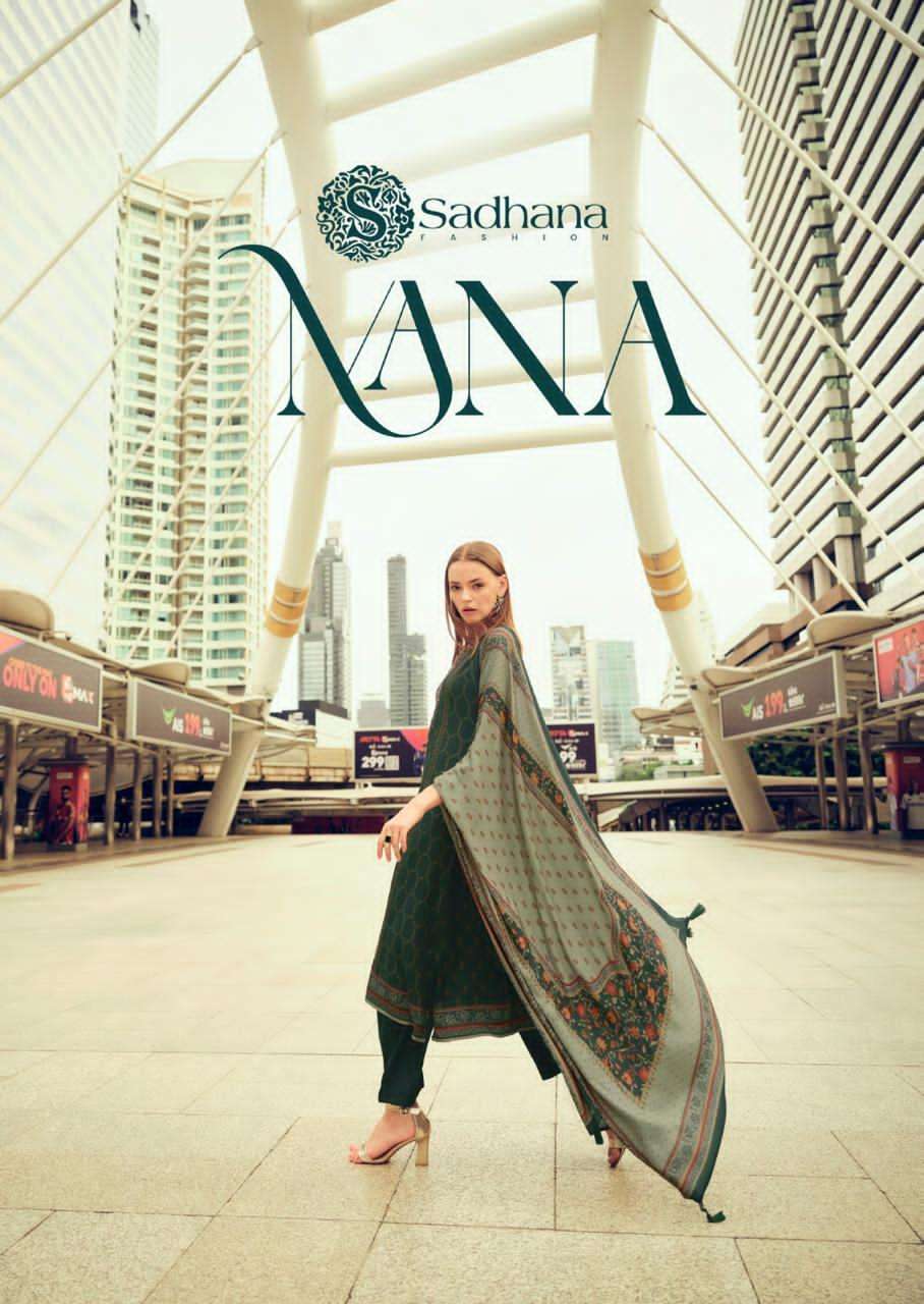 SADHANA FASHION NANA WINTER COLLECTION PASHMINA SUIT CATALOG WHOLESALER 