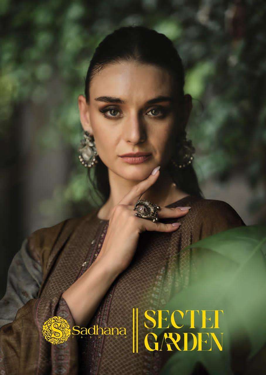 SADHANA FASHION SECTET GARDEN WINTER COLLECTION FANCY PASHMINA SUIT WHOLESALER 