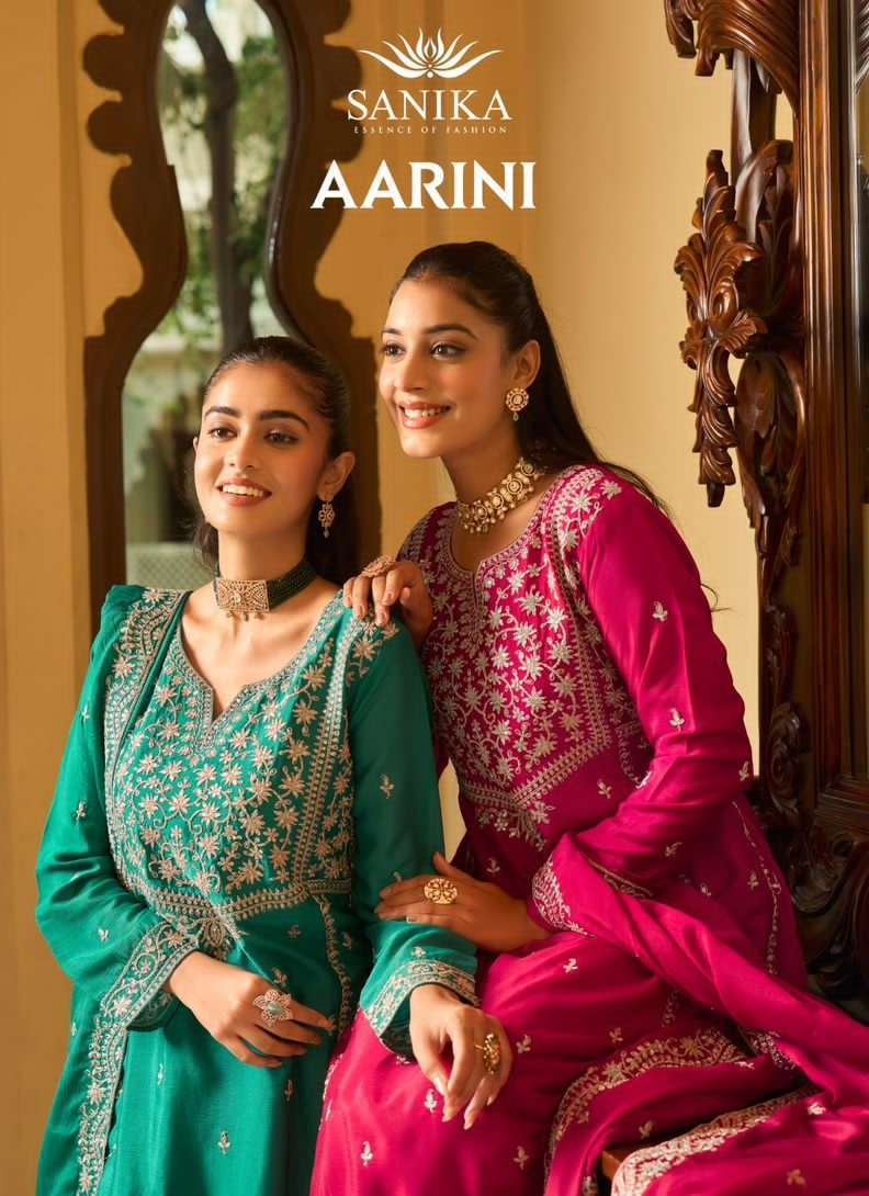 SANIKA AARINI READYMADE DESIGNER SUIT CATALOGUE BEST RATE WHOLESALER 