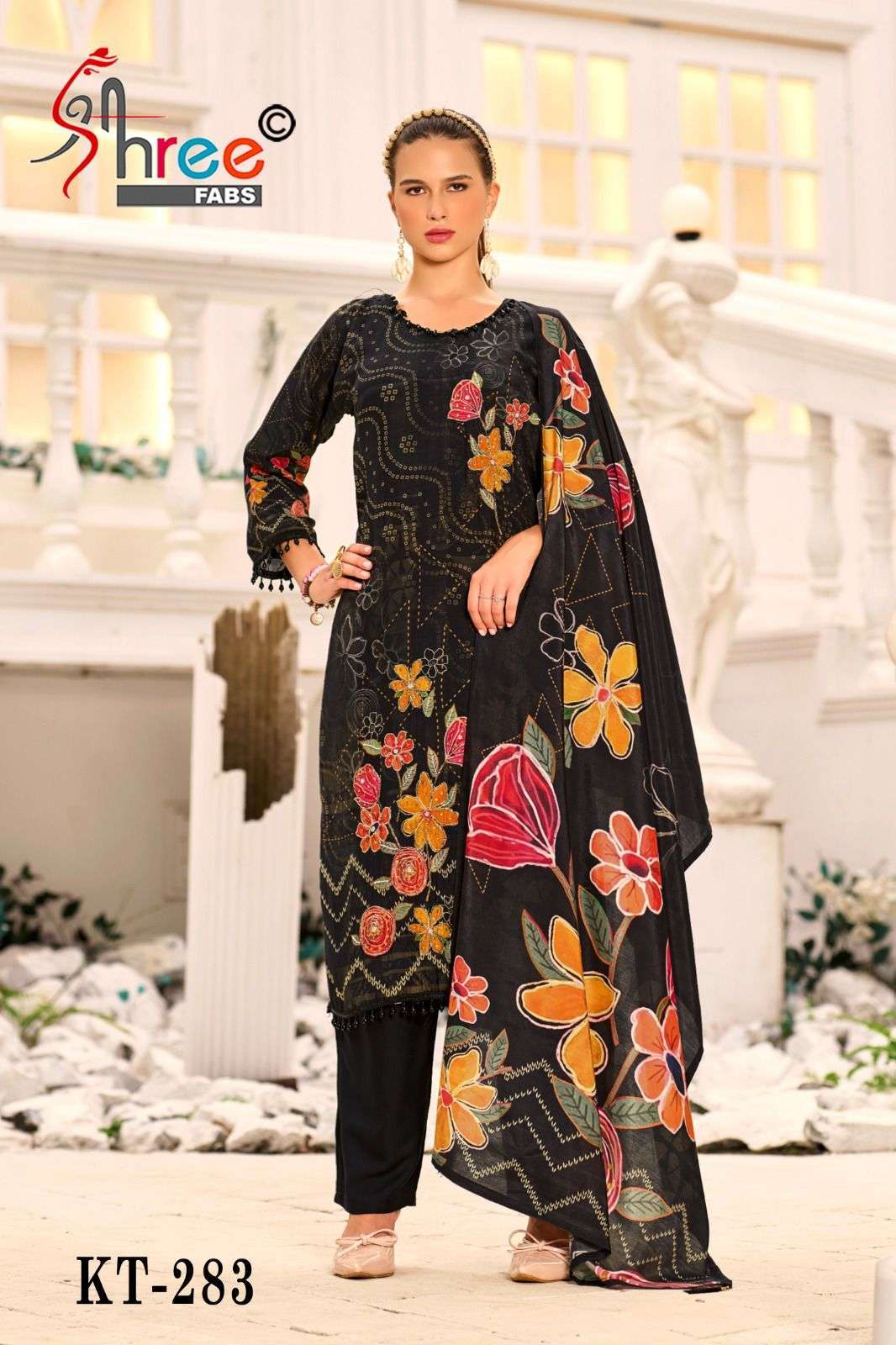SHREE FAB KT 283 PAKISTANI MUSLIN SUIT WHOLESALER 2025