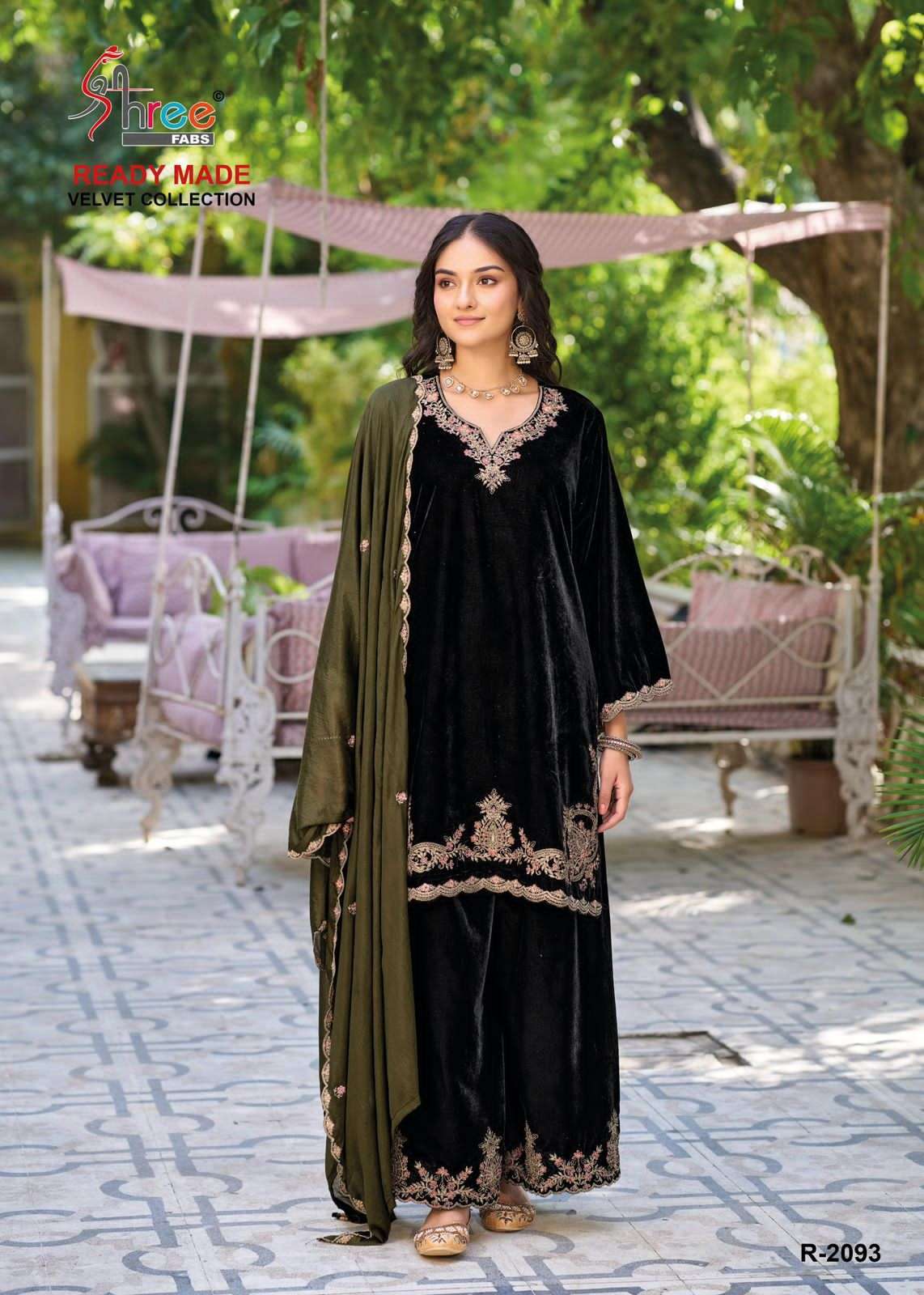 SHREE FAB R 2093 COLORS DESIGNER VELVET PAKISTANI SUIT WHOLESALER 2025