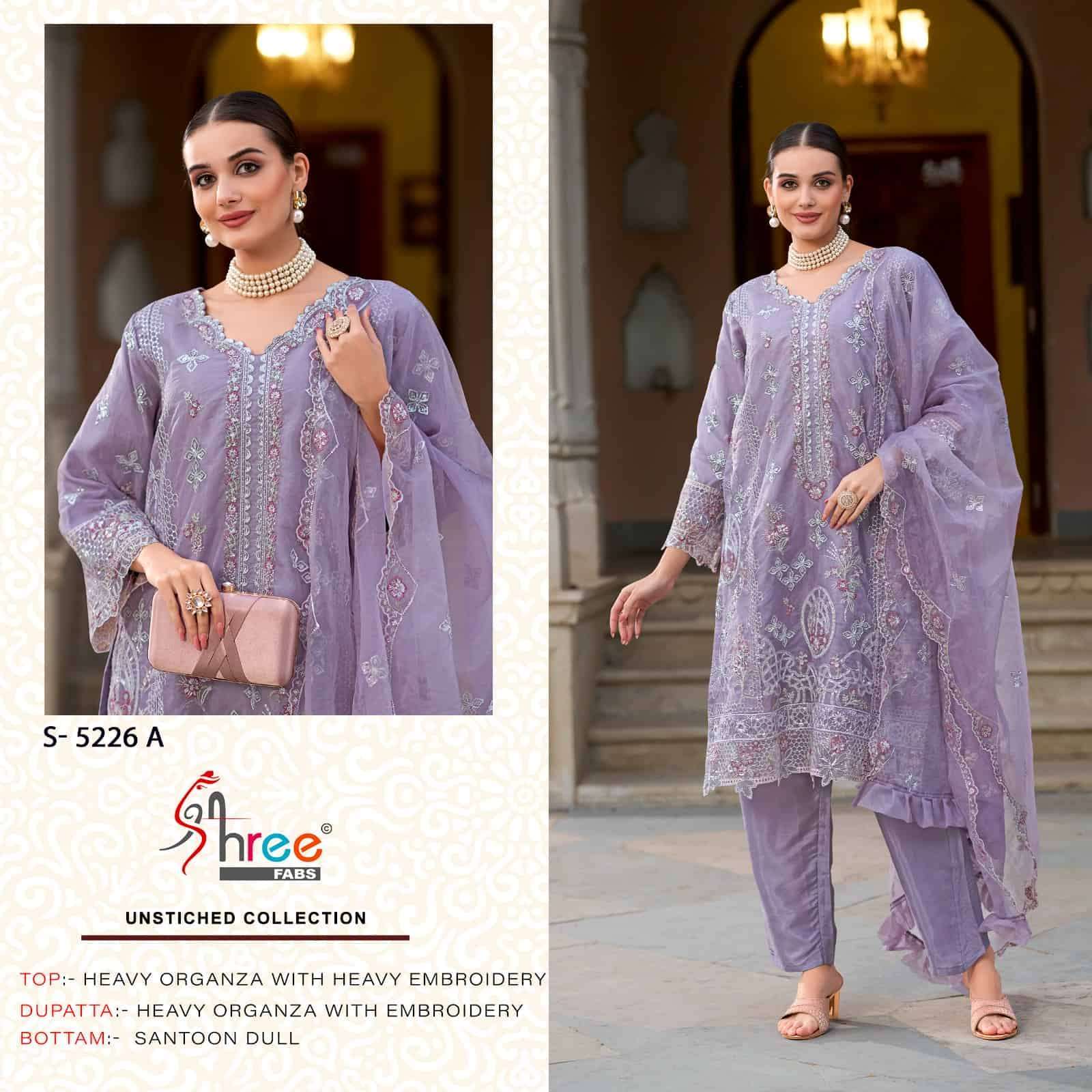 SHREE FAB S 5526 COLORS PAKISTANI ORGANZA SUIT WHOLESALER IN INDIA 
