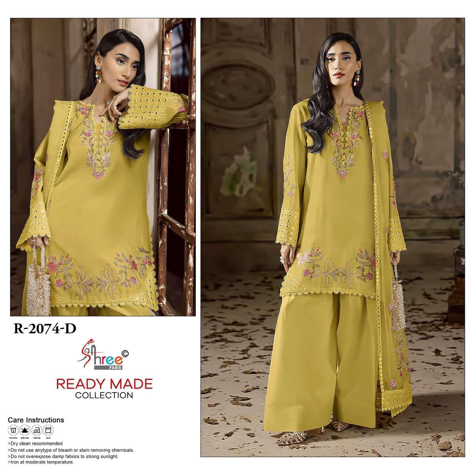 SHREE FAB SR 2074 VISCOSE DESIGNER READYMADE PAKISTANI SUIT WHOLESALER 