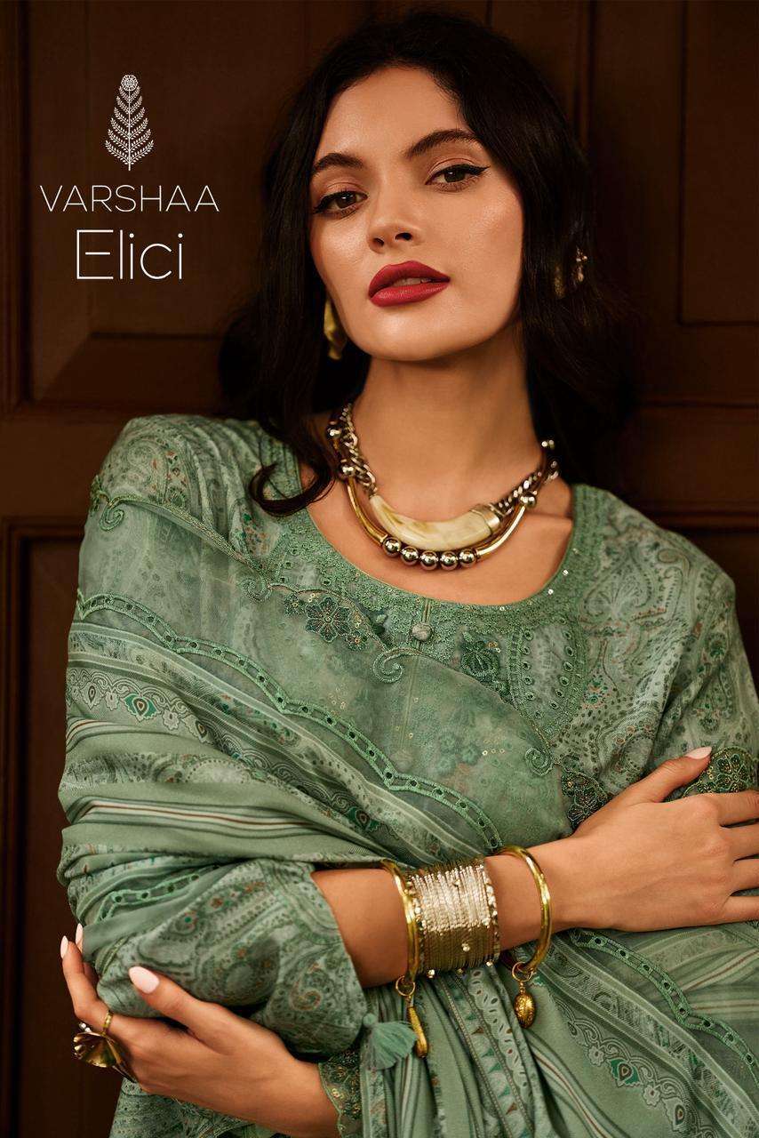 VARSHA ELICI WINTER WEAR FANCY LADIES PASHMINA SUIT WHOLESALER IN SURAT 2025