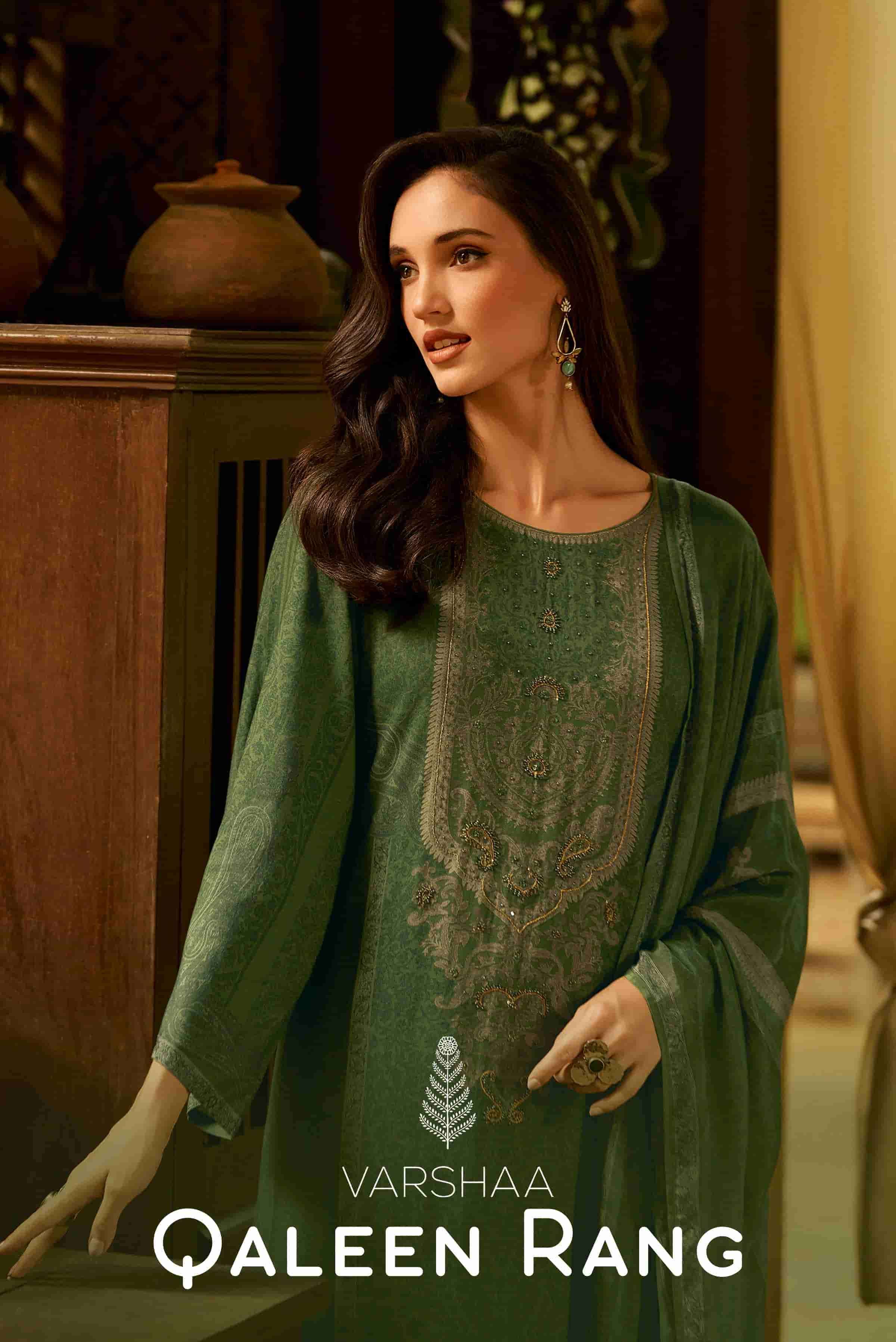 VARSHA QALEEN RANG LATEST COLLECTION PASHMINA WINTER SUIT WHOLESALER 2025