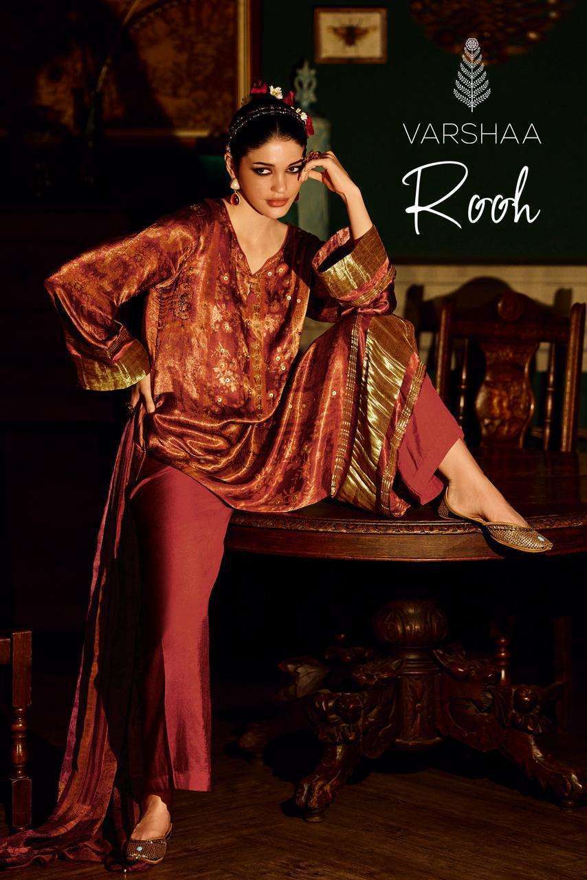 VARSHA ROOH PRINTED VELVET SUIT COLLECTION BEST RATE EXPORTER 2025