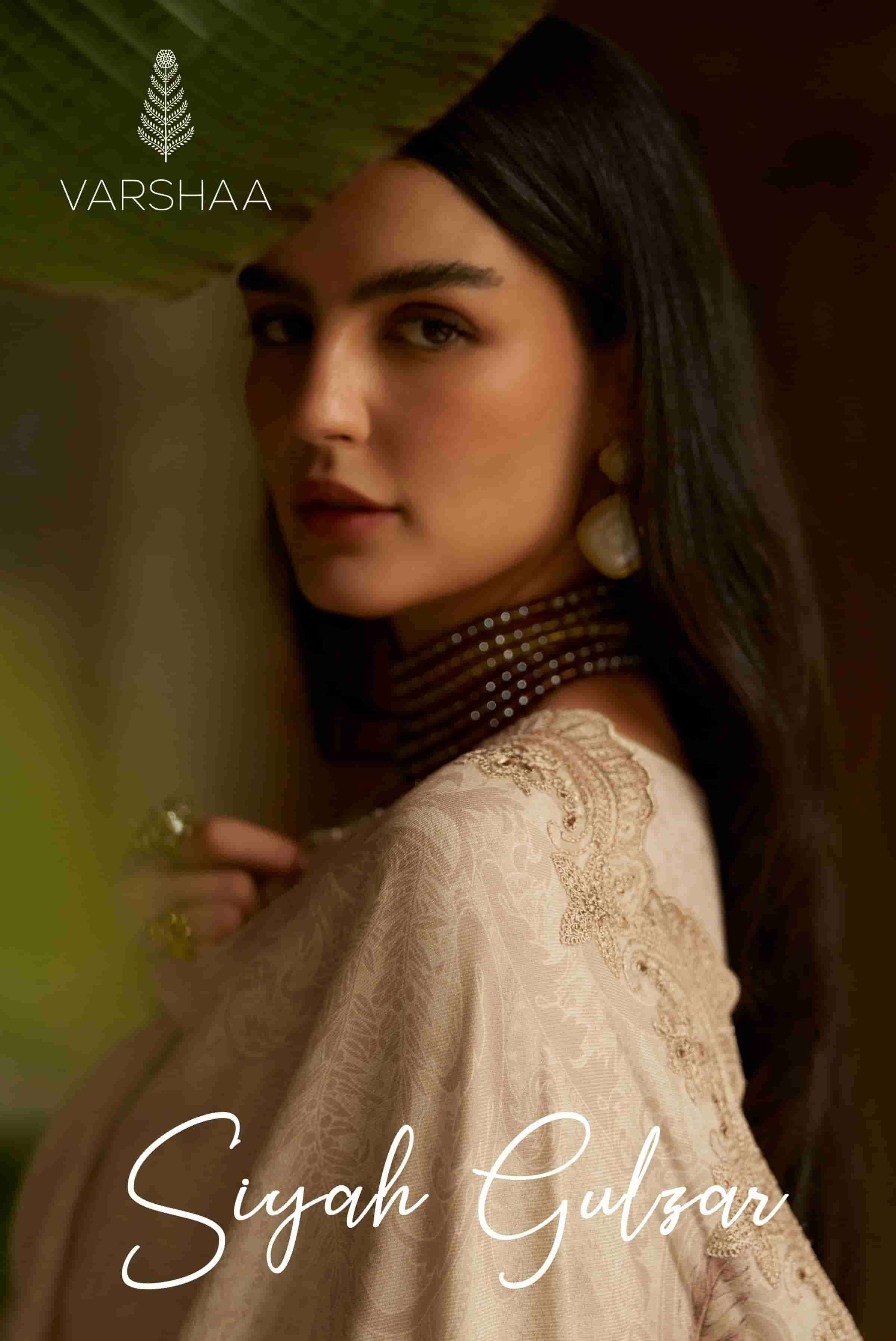 VARSHA SIYAH GULZAR PASHMINA SUIT CATALOG WHOLESALER IN INDIA 