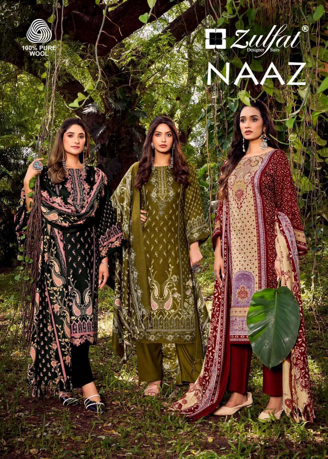 ZULFAT NAAZ PURE WOOLEN PASHMINA WINTER SUIT WHOLESALE PRICE 2025